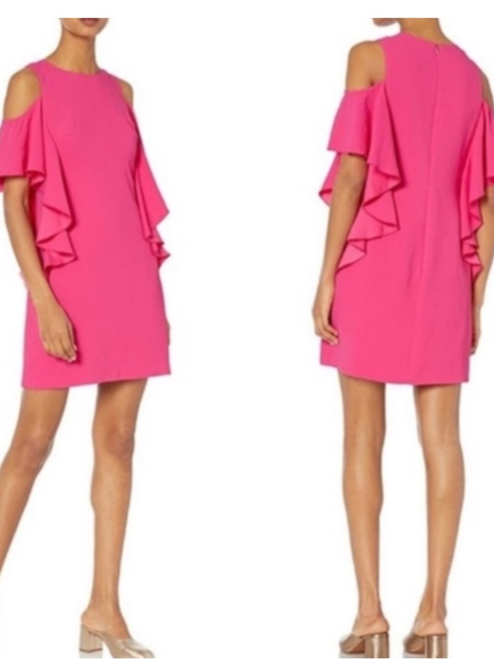 Trina Turk Pink Flutter Dress